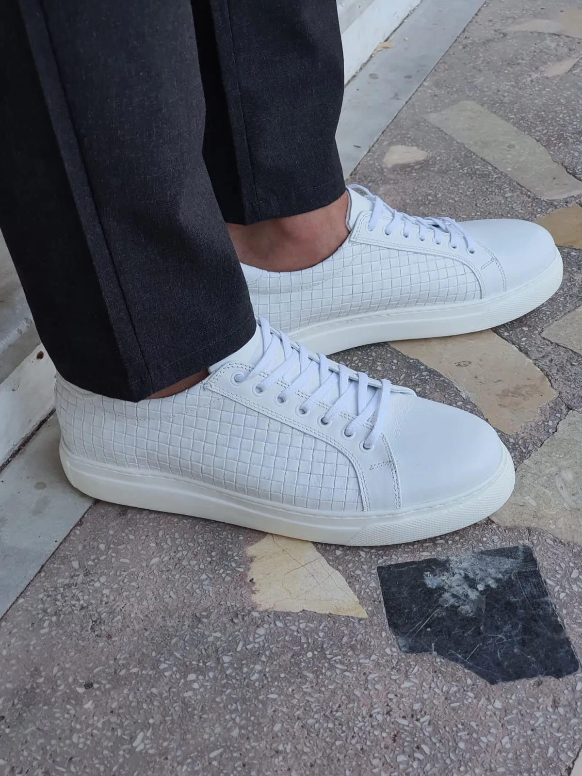 Montreal White Low-Top Sneakers