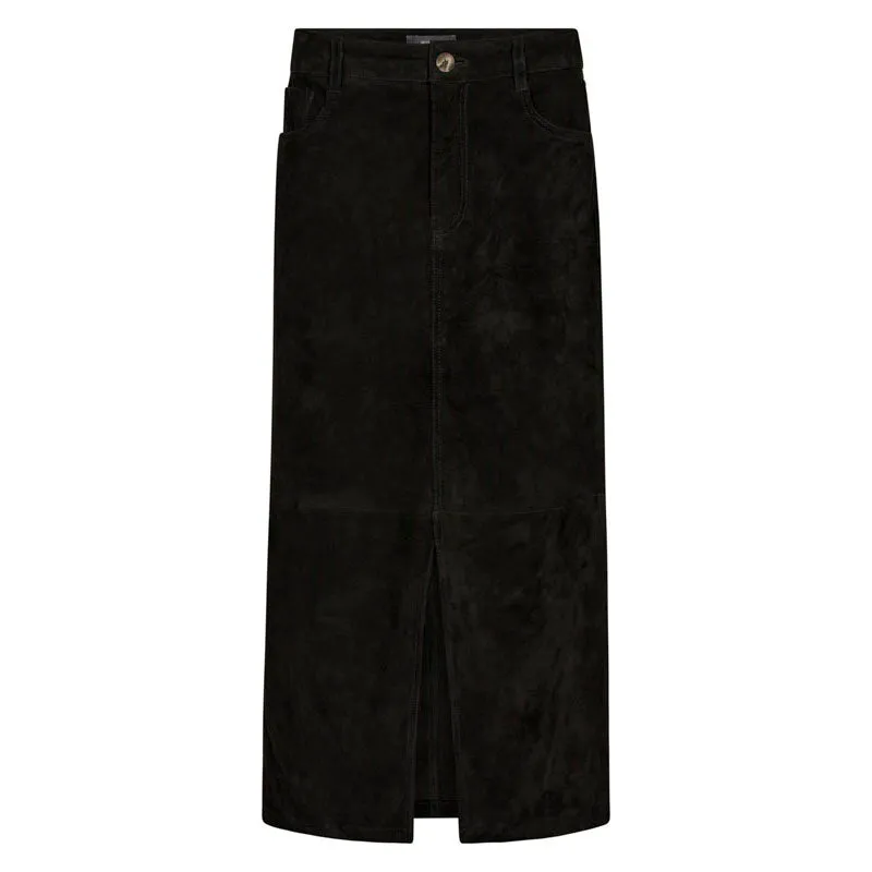 MOS MOSH MMMella Suede Skirt in Black