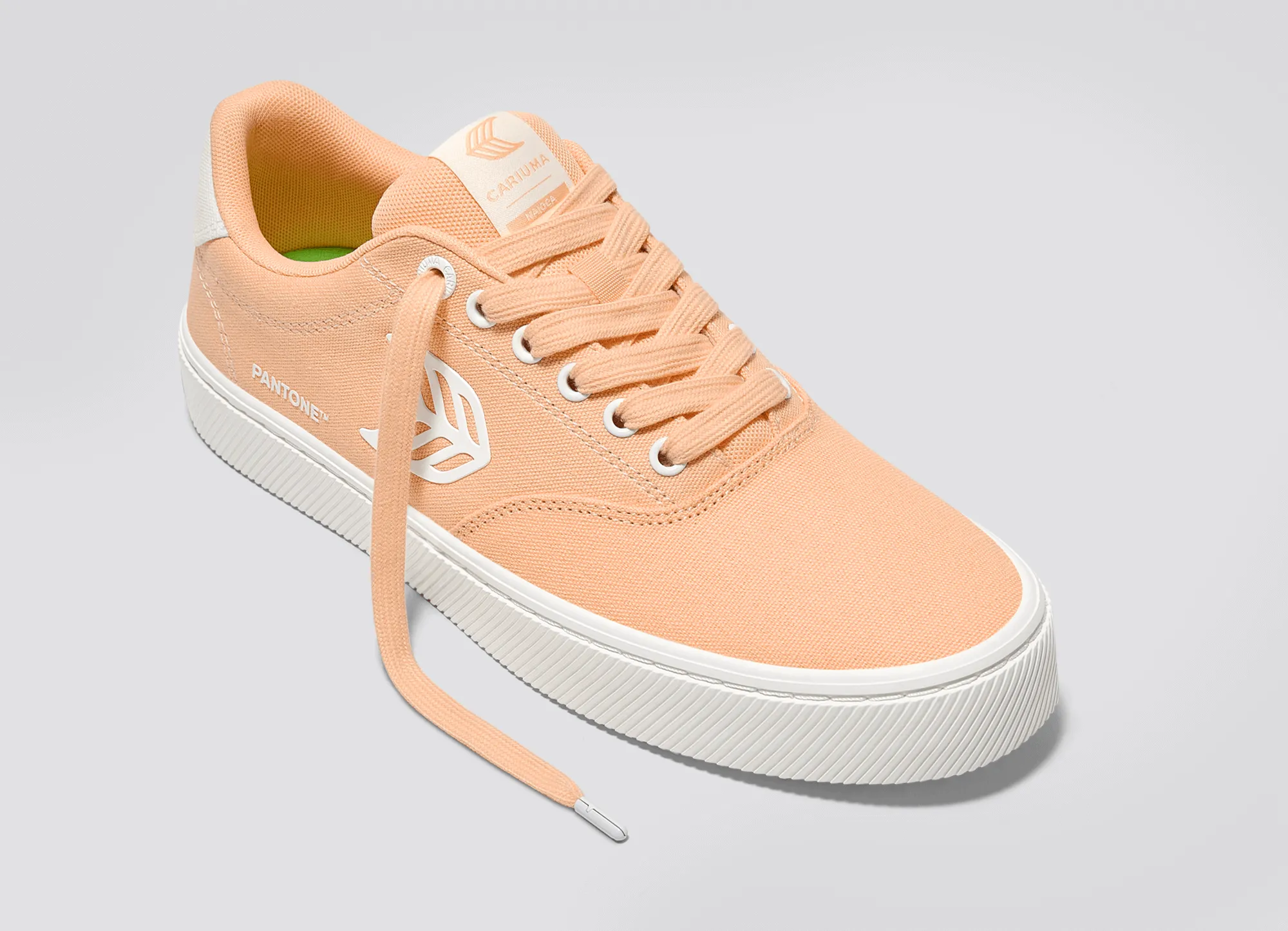 NAIOCA Pantone Peach Fuzz Canvas Off-White Logo Sneaker Men