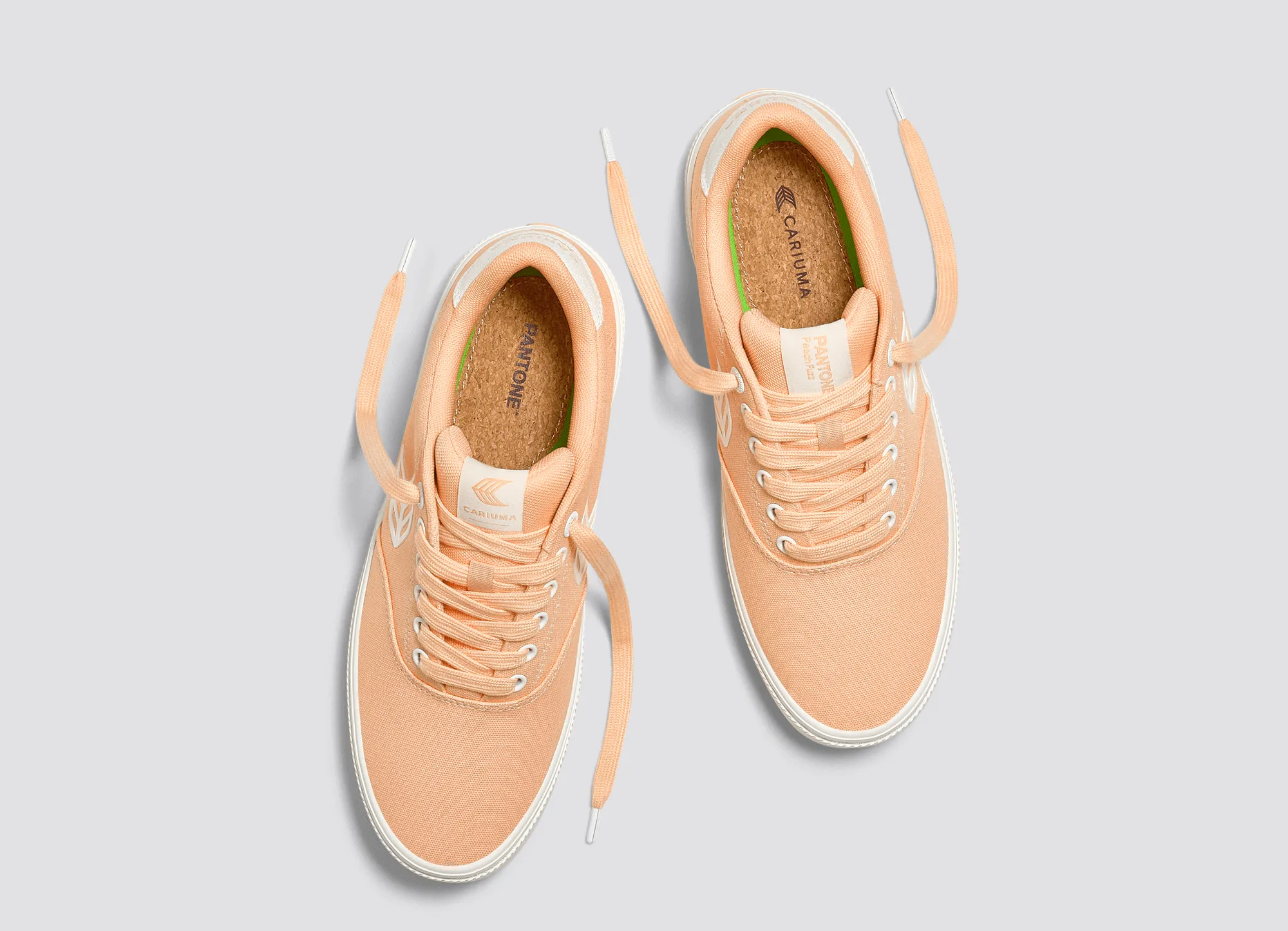 NAIOCA Pantone Peach Fuzz Canvas Off-White Logo Sneaker Men