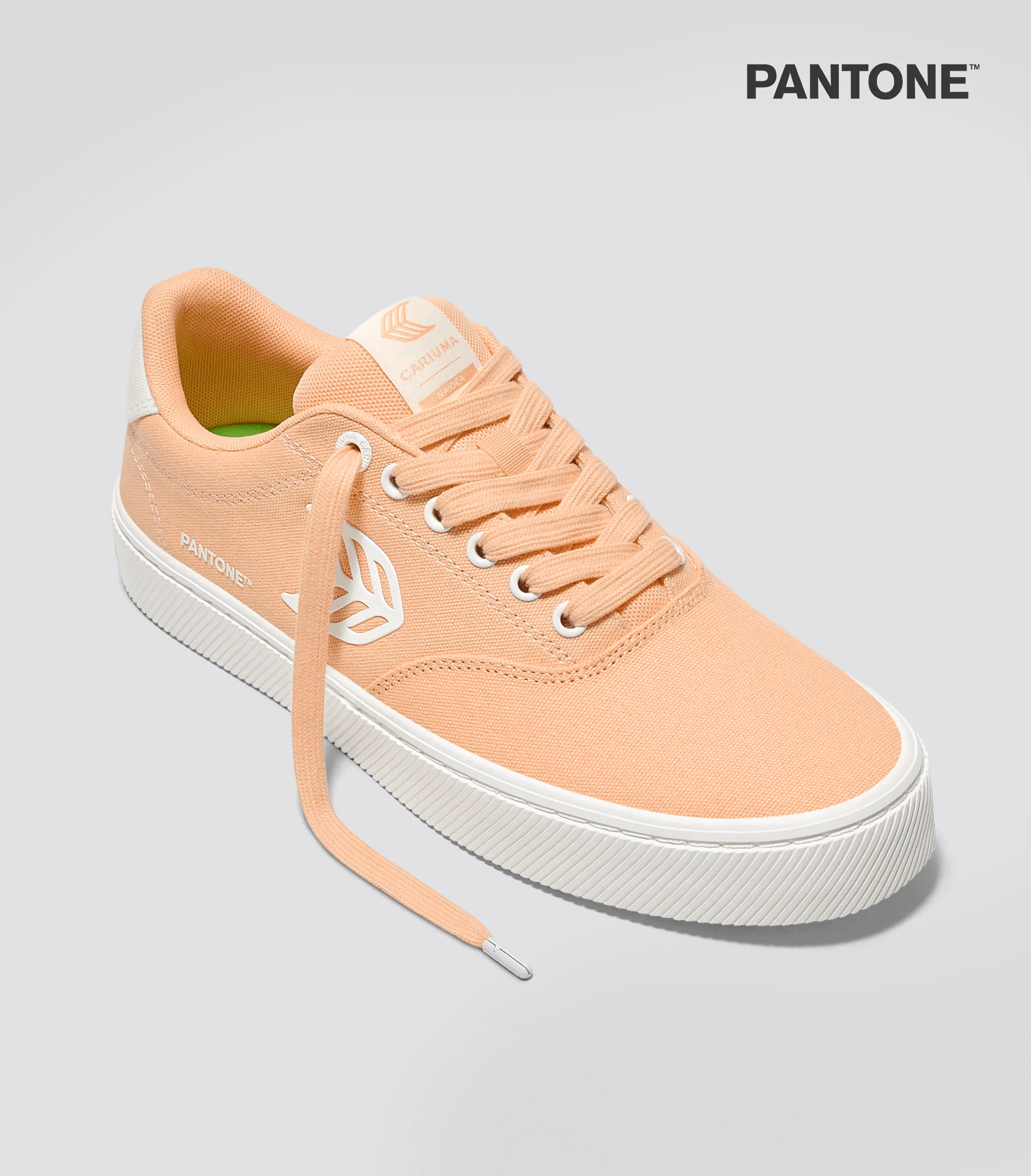 NAIOCA Pantone Peach Fuzz Canvas Off-White Logo Sneaker Men