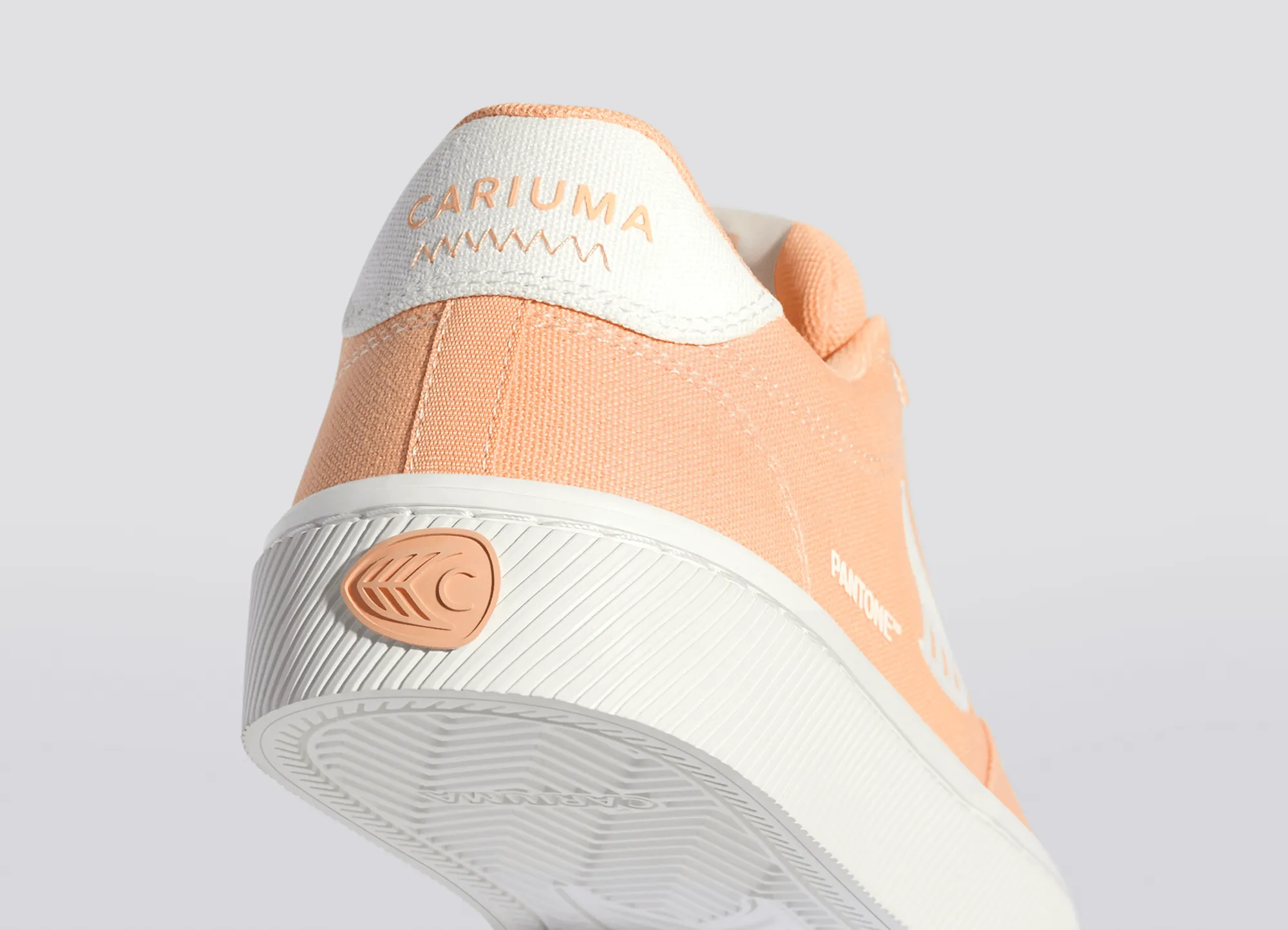 NAIOCA Pantone Peach Fuzz Canvas Off-White Logo Sneaker Men