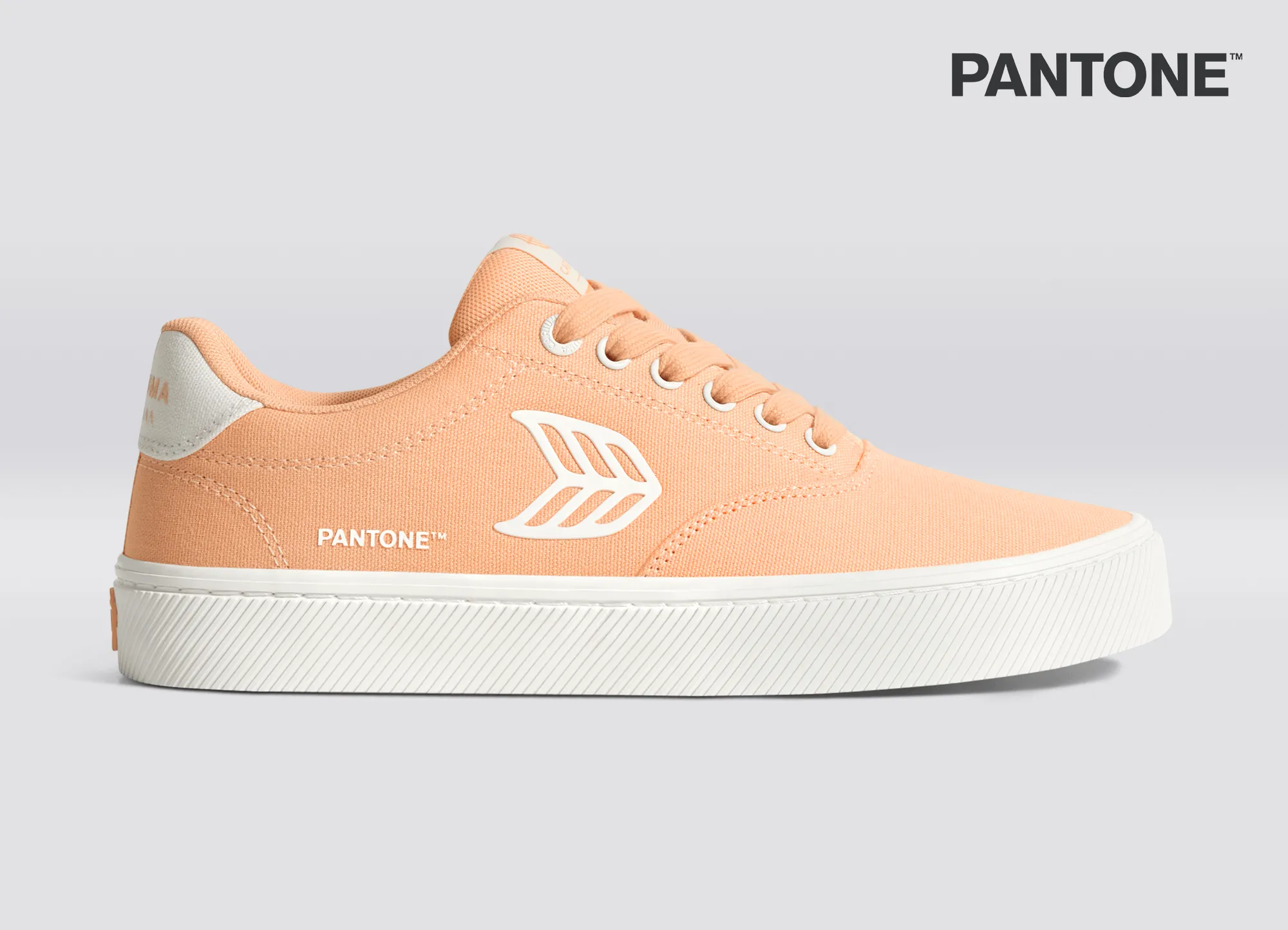 NAIOCA Pantone Peach Fuzz Canvas Off-White Logo Sneaker Men