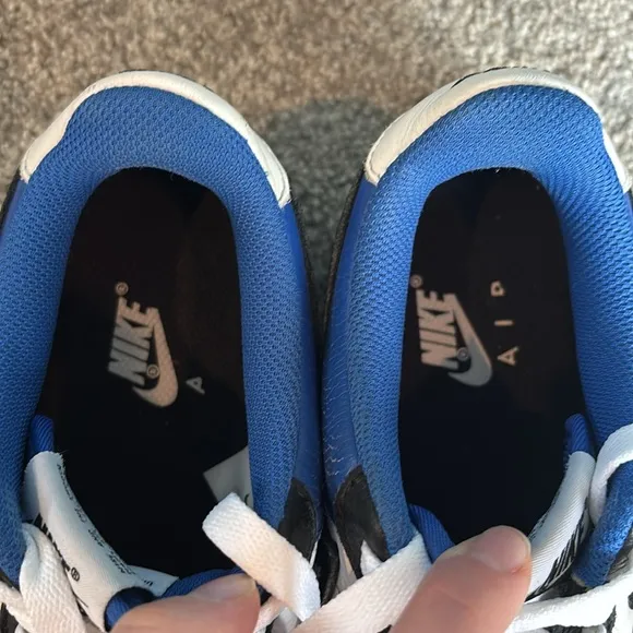 Nike Air Force 1 One blue black low sneakers Sz 7