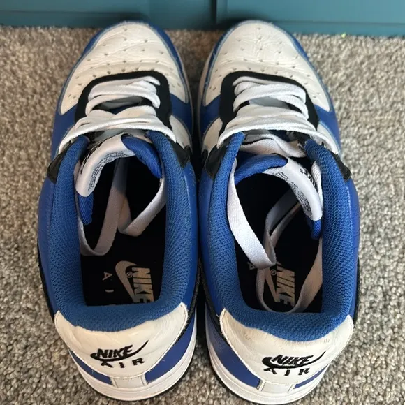 Nike Air Force 1 One blue black low sneakers Sz 7