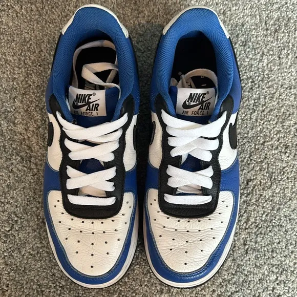 Nike Air Force 1 One blue black low sneakers Sz 7