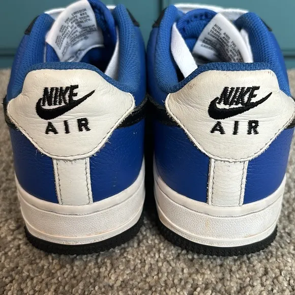Nike Air Force 1 One blue black low sneakers Sz 7