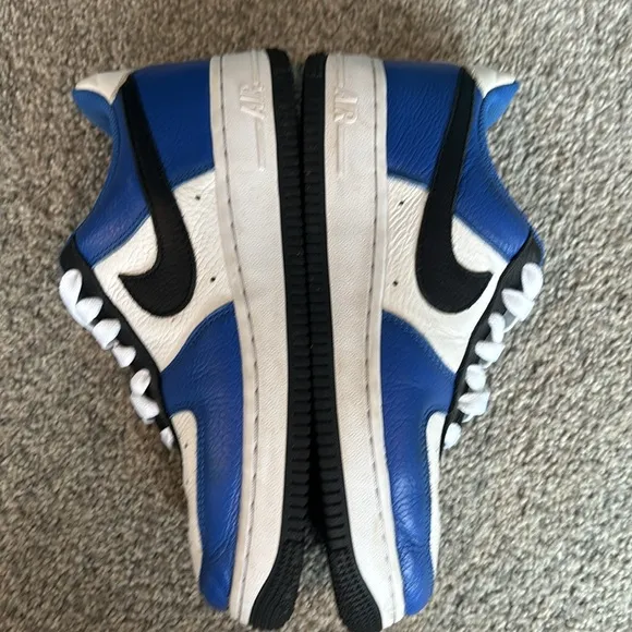 Nike Air Force 1 One blue black low sneakers Sz 7