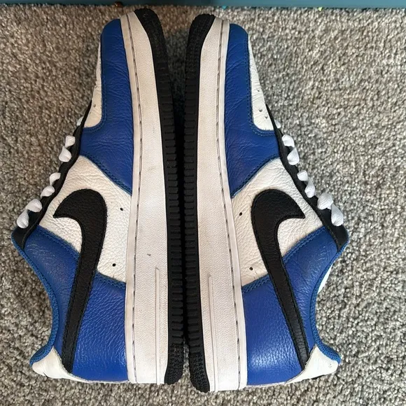Nike Air Force 1 One blue black low sneakers Sz 7