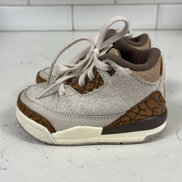 Nike Air Jordan 3 Retro TD Palomino Toddler Size 4C DM0968-102 Worn 3-4 times