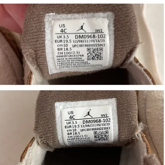 Nike Air Jordan 3 Retro TD Palomino Toddler Size 4C DM0968-102 Worn 3-4 times