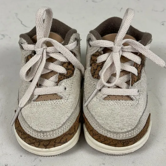 Nike Air Jordan 3 Retro TD Palomino Toddler Size 4C DM0968-102 Worn 3-4 times