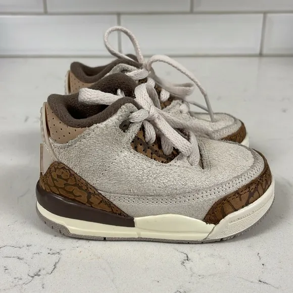 Nike Air Jordan 3 Retro TD Palomino Toddler Size 4C DM0968-102 Worn 3-4 times