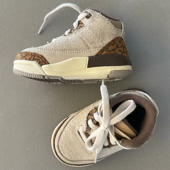 Nike Air Jordan 3 Retro TD Palomino Toddler Size 4C DM0968-102 Worn 3-4 times
