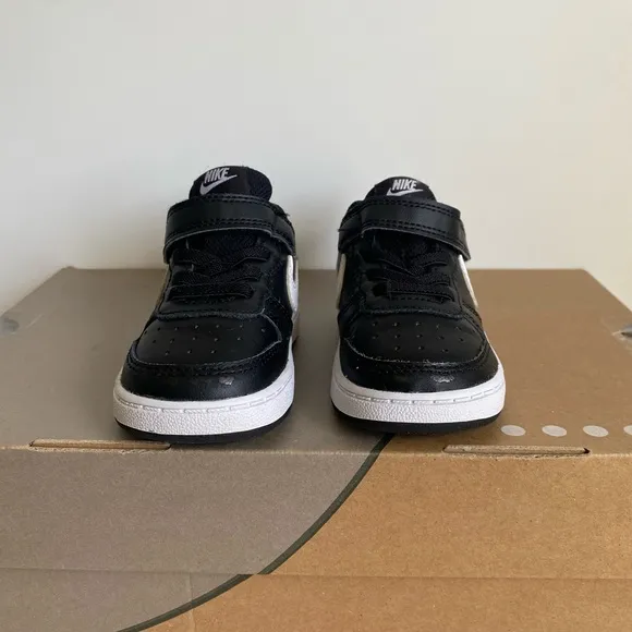 Nike Court Borough Low 2 Black/White Toddler Sneakers- SZ 6 C