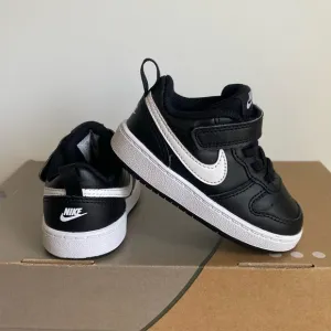Nike Court Borough Low 2 Black/White Toddler Sneakers- SZ 6 C