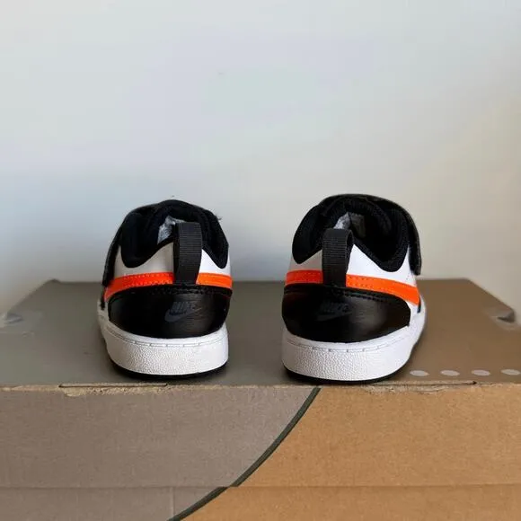 Nike Court Borough Low 2 Orange/White Toddler Sneakers - SZ 8 C