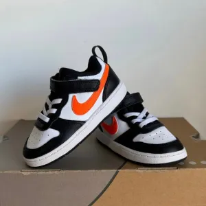 Nike Court Borough Low 2 Orange/White Toddler Sneakers - SZ 8 C