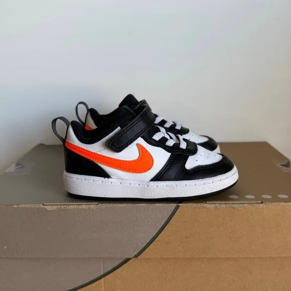 Nike Court Borough Low 2 Orange/White Toddler Sneakers - SZ 8 C