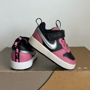 Nike Court Borough Low 2 SE Pink/Black Toddler Sneakers- SZ 4 C