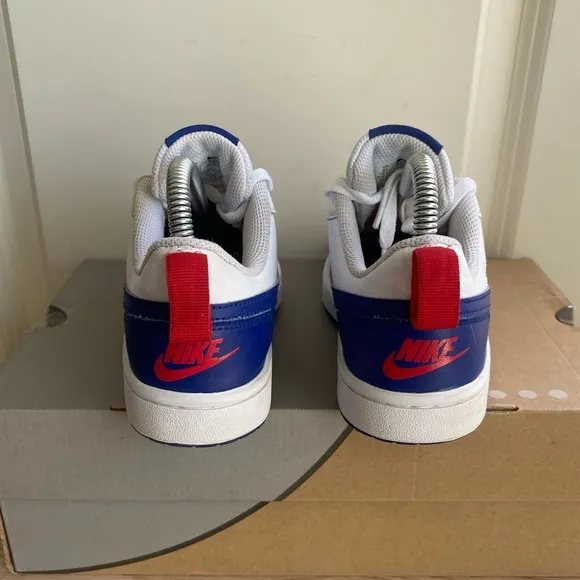 Nike Court Borough Low Kids Blue/White Sneakers - 4 Y- 5.5 W