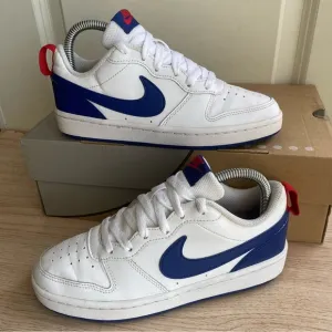 Nike Court Borough Low Kids Blue/White Sneakers - 4 Y- 5.5 W