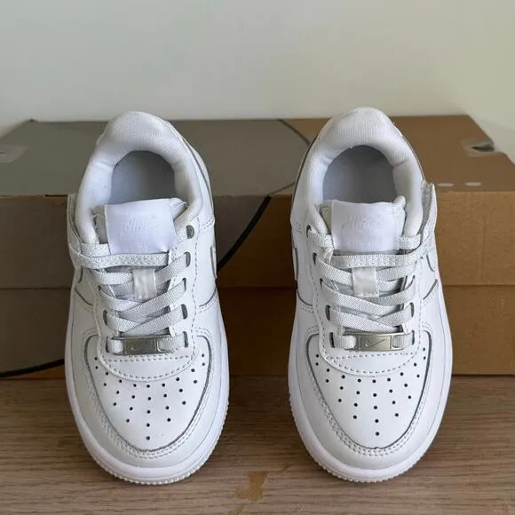 Nike Force 1 Low Easyon ‘Triple White’ Toddler Sneakers FN0237-111- SZ 8 C