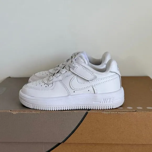Nike Force 1 Low Easyon ‘Triple White’ Toddler Sneakers FN0237-111- SZ 8 C