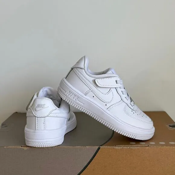 Nike Force 1 Low Easyon ‘Triple White’ Toddler Sneakers FN0237-111- SZ 8 C