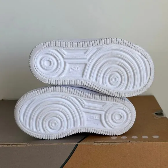 Nike Force 1 Low Easyon ‘Triple White’ Toddler Sneakers FN0237-111- SZ 8 C