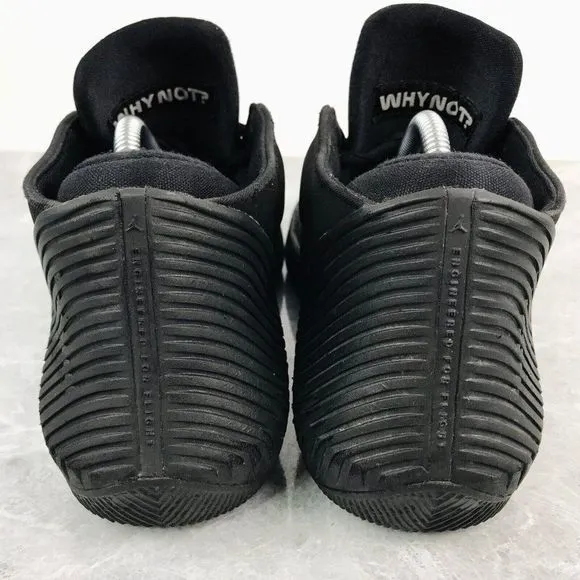 Nike Air Jordan Why Not Zer0.1 Low Mens‎ Size 8 Triple Black Sneakers AR0043-001