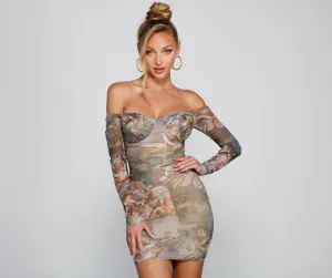 Not Your Angel Charming Mesh Bodycon Dress