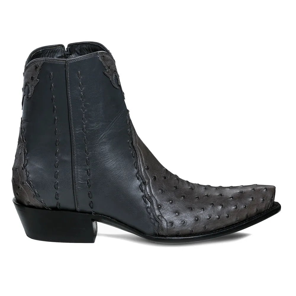 Ostrich Ankle Zipper - Anthracite
