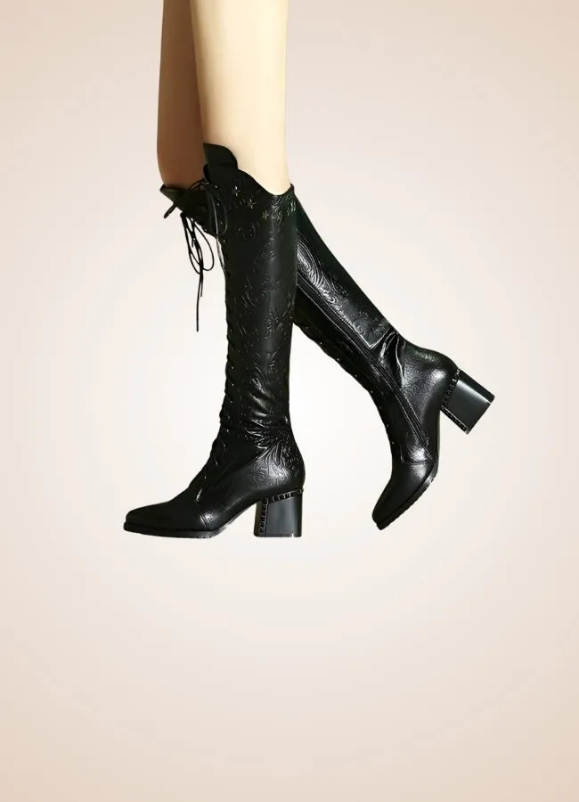 Paisley Pattern Steampunk Boots