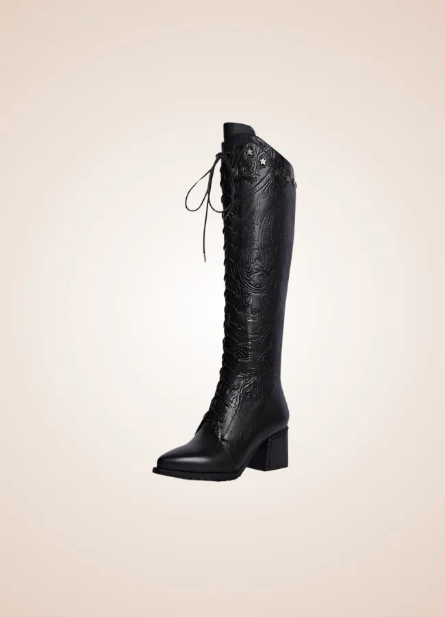 Paisley Pattern Steampunk Boots