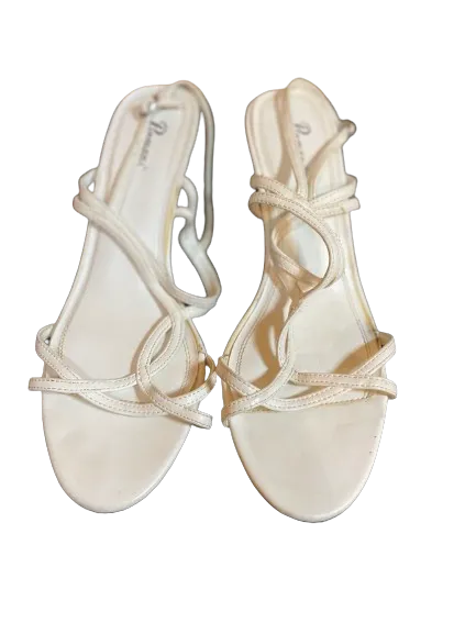 Penmans Riley White Strappy Heels