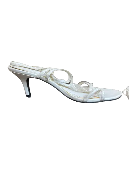 Penmans Riley White Strappy Heels