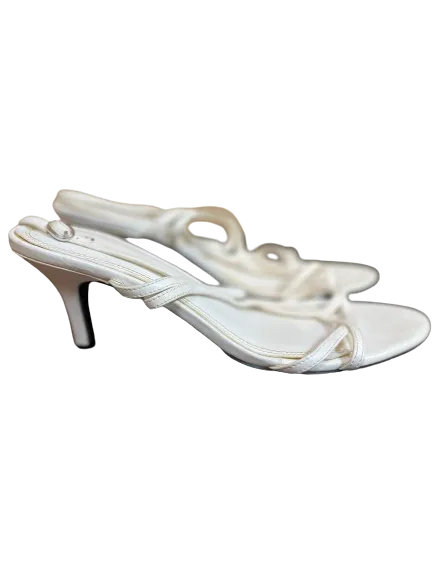Penmans Riley White Strappy Heels