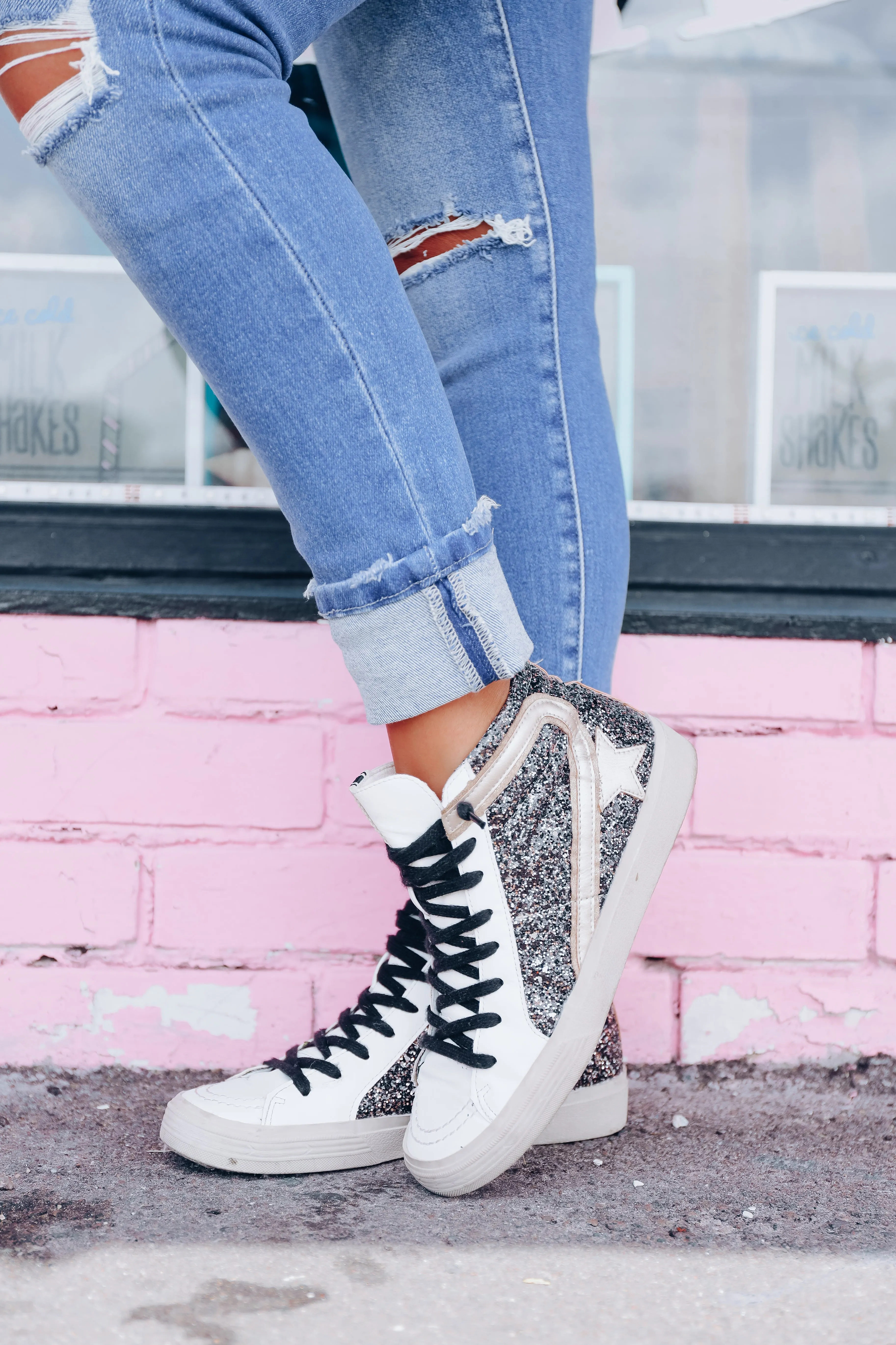 Pia High Top Sneaker by Shu Shop - Black