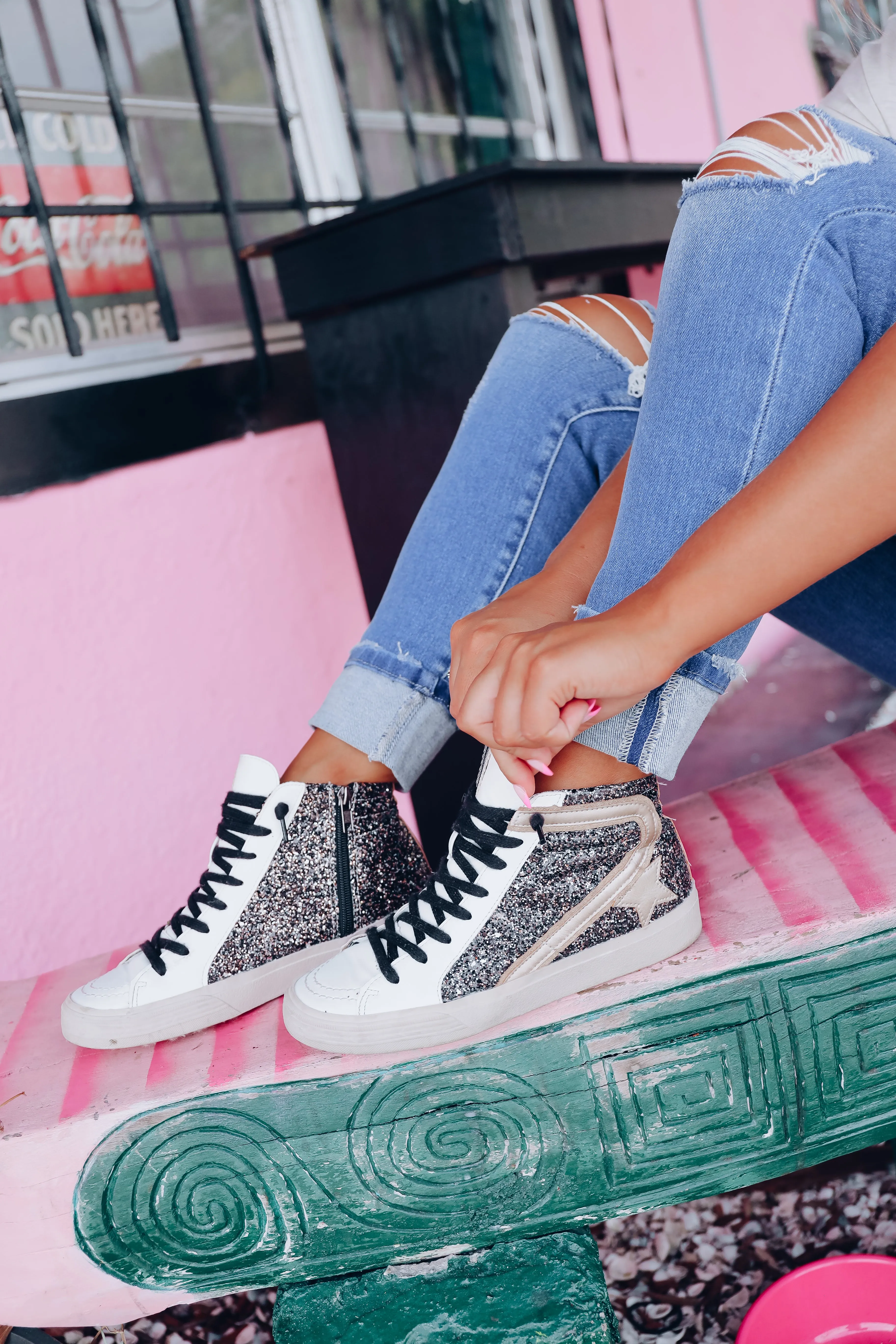 Pia High Top Sneaker by Shu Shop - Black