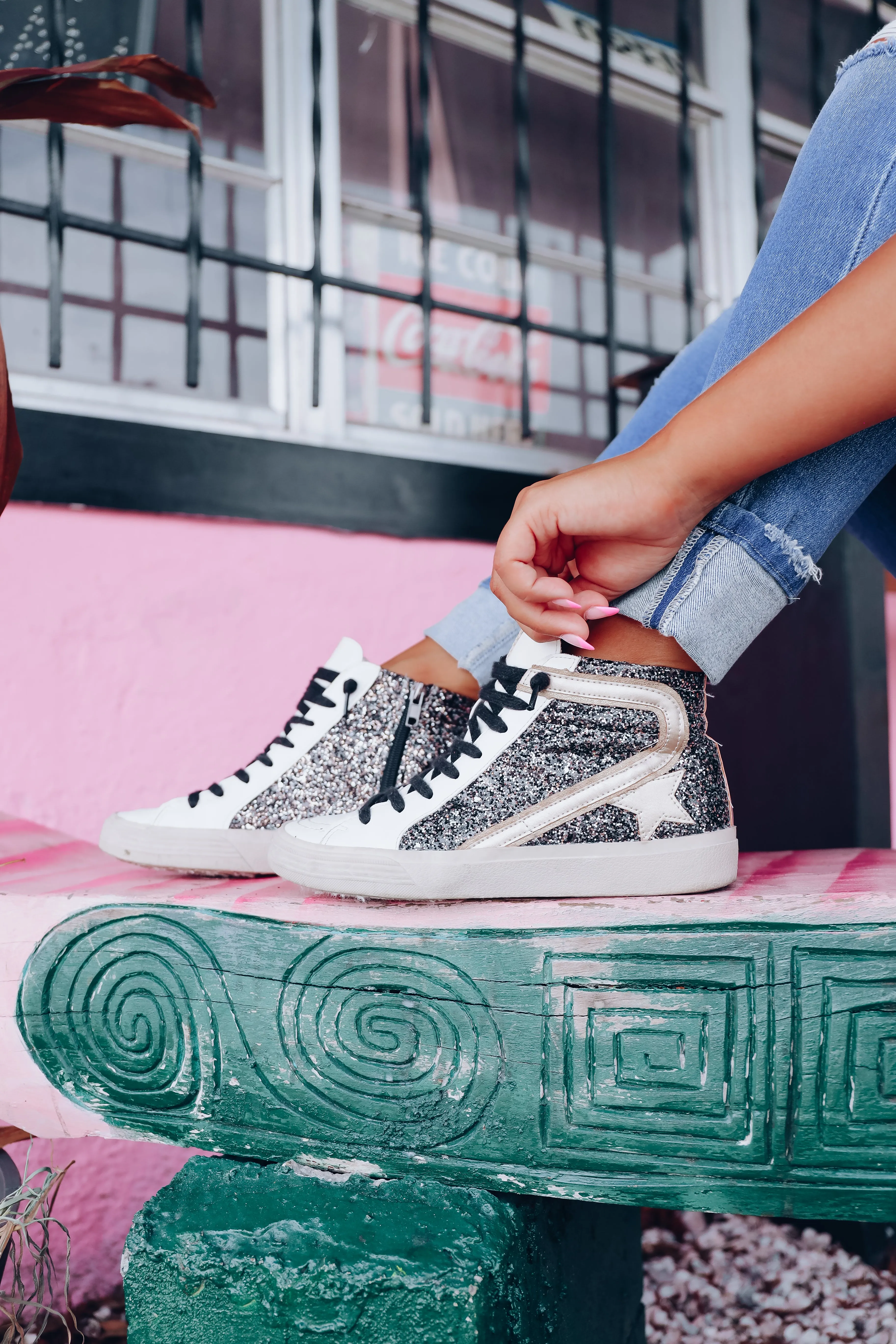 Pia High Top Sneaker by Shu Shop - Black