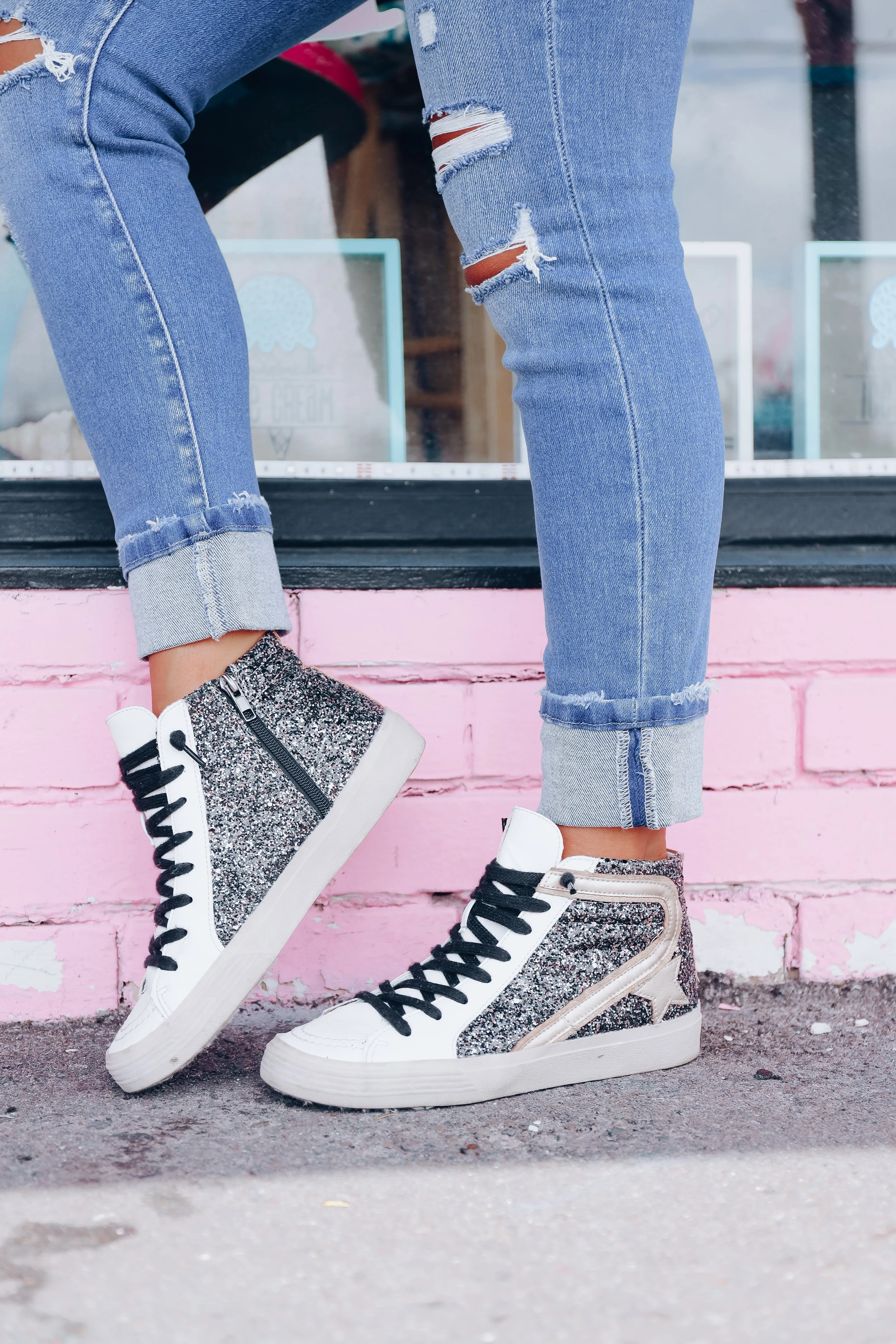 Pia High Top Sneaker by Shu Shop - Black