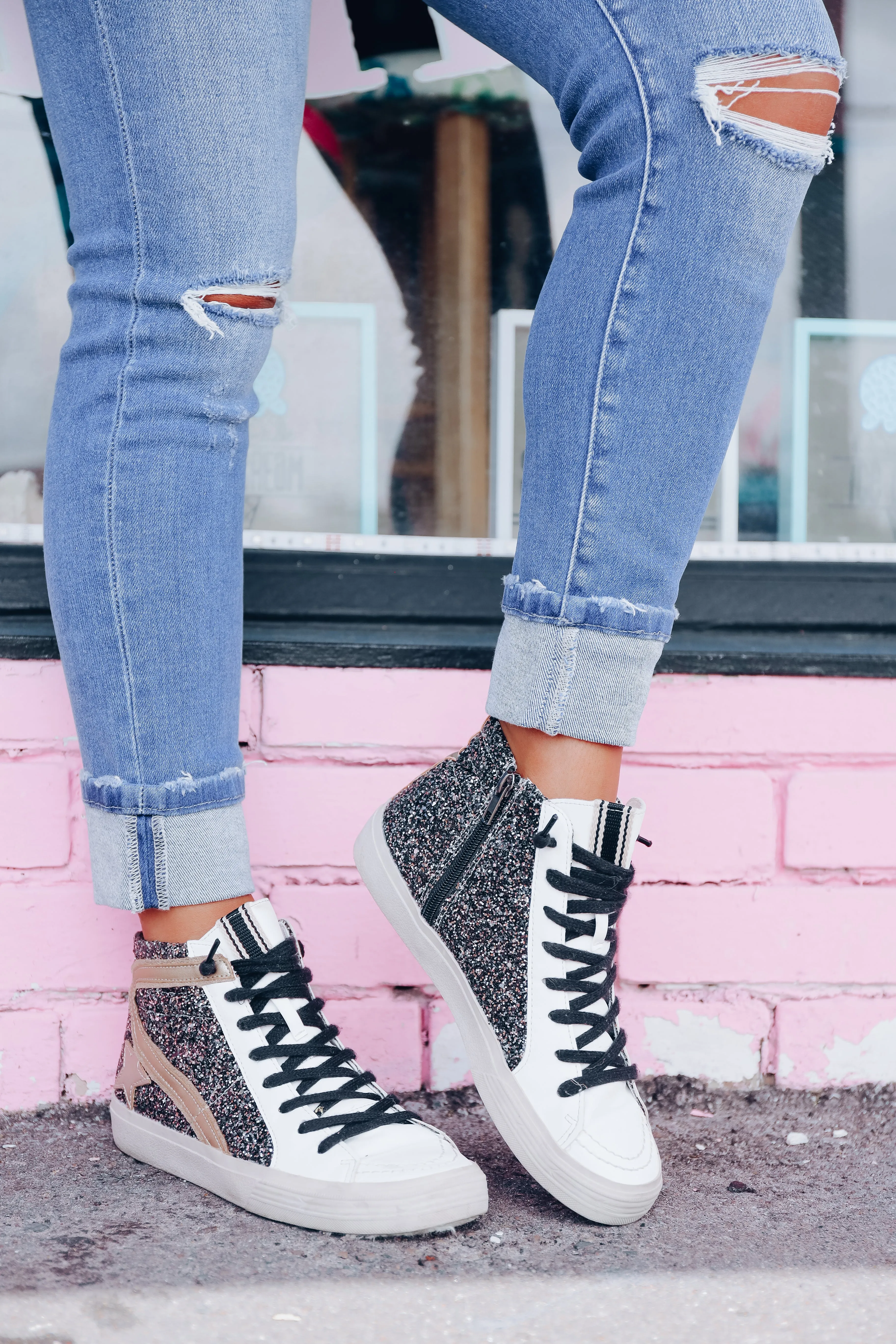 Pia High Top Sneaker by Shu Shop - Black