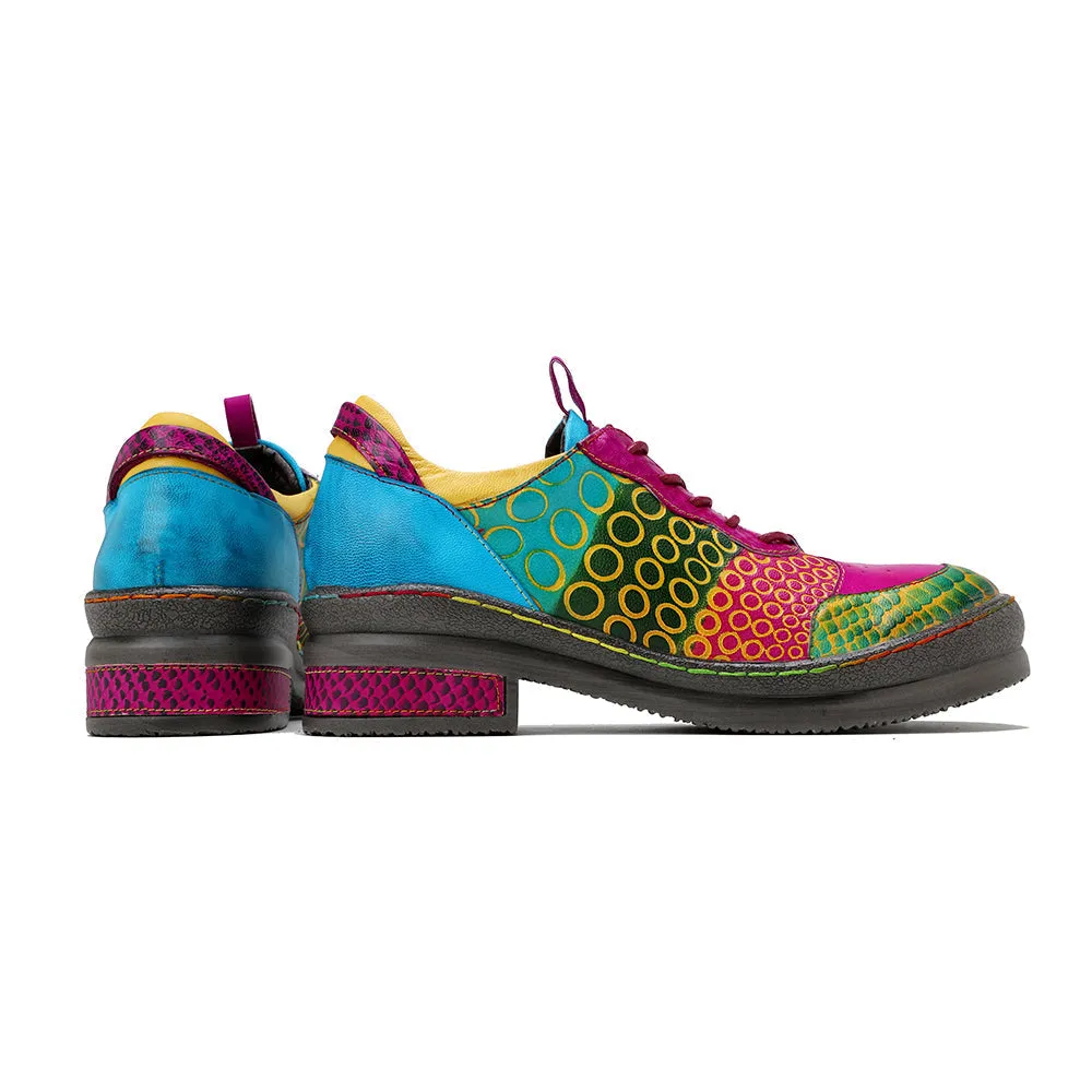 Pink Your Eye Floral Leather Oxford - Soffia