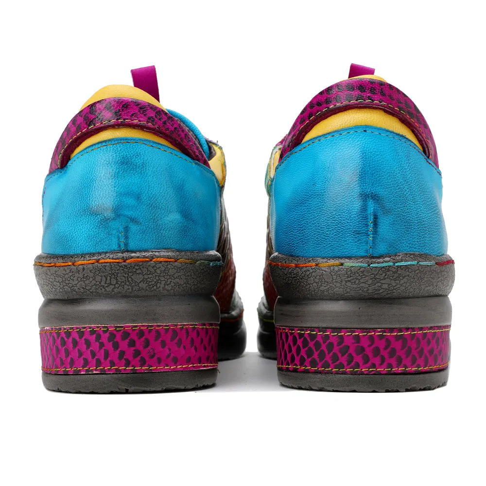 Pink Your Eye Floral Leather Oxford - Soffia