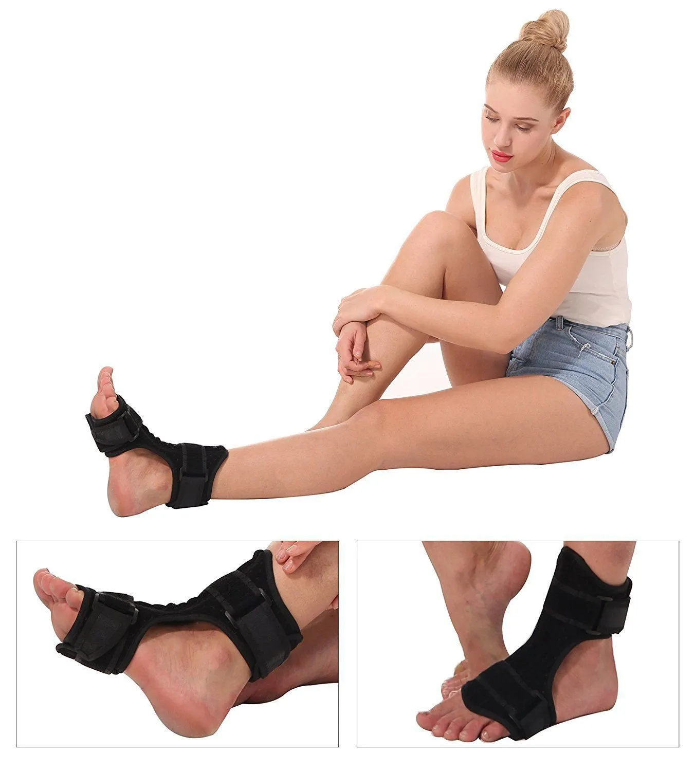 Plantar Fasciitis Dorsal Night Splint - AFO Orthotic Drop Foot Brace ~ Heel Pain Relief!