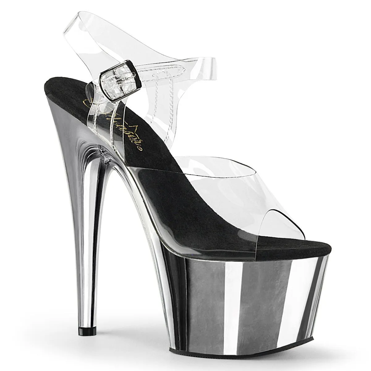 Pleaser Adore 708 Silver Chrome