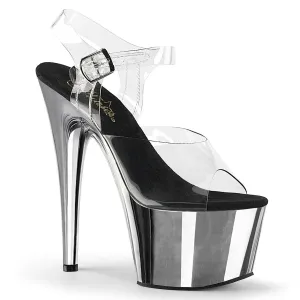 Pleaser Adore 708 Silver Chrome