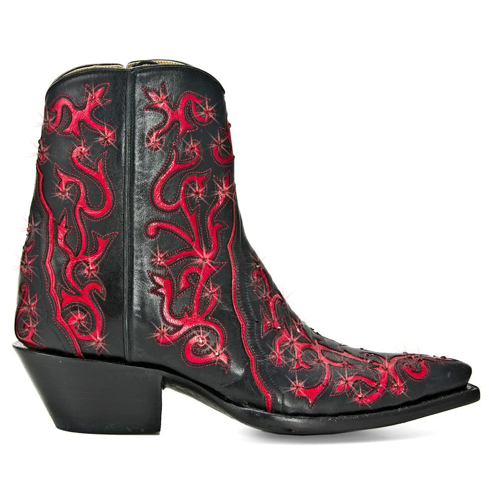 Priscilla   Crystals Ankle Zipper