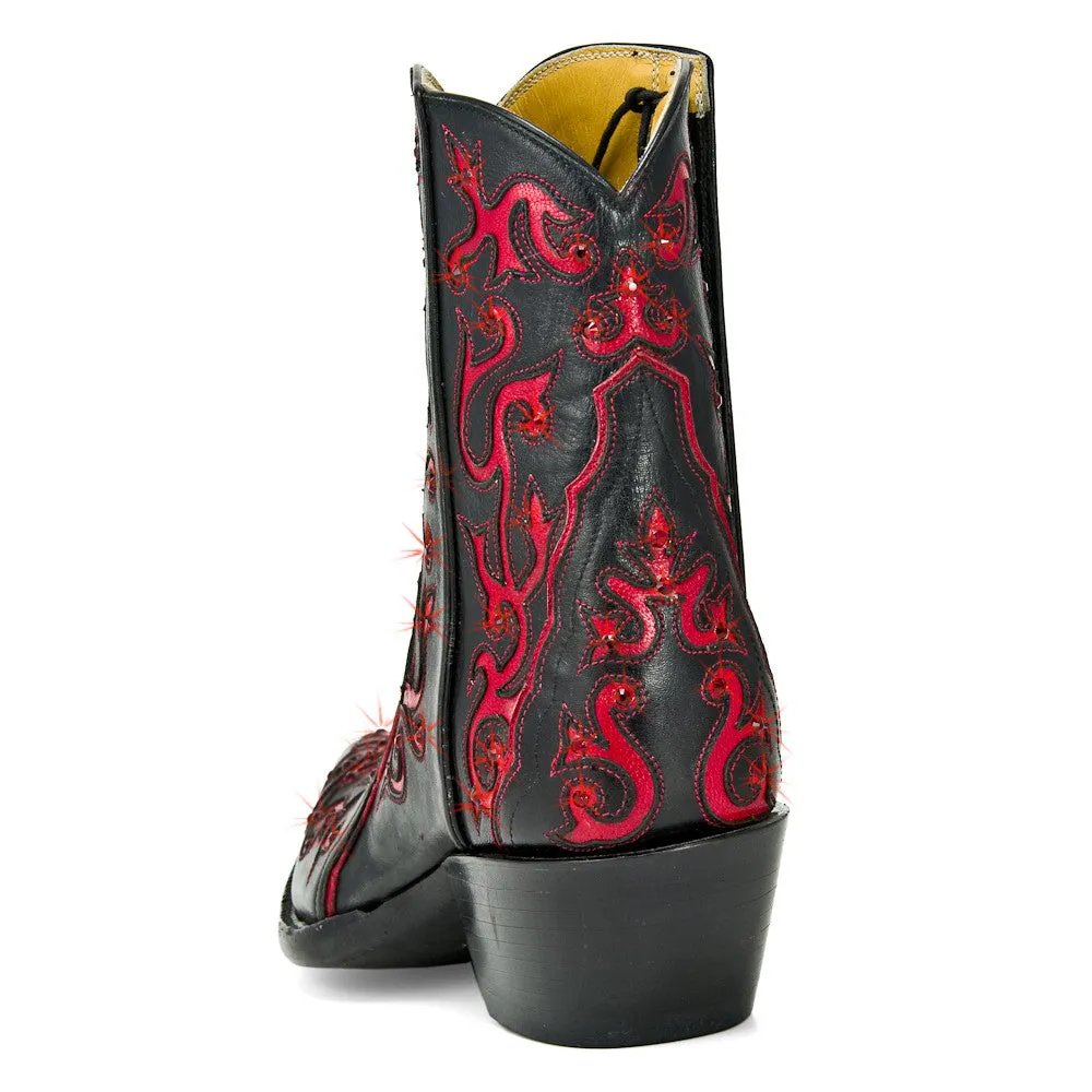 Priscilla   Crystals Ankle Zipper